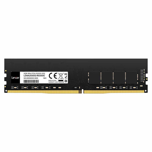  Lexar 32GB DDR4 UDIMM Desktop Memory, 3200MHz Speed, 1.2V Voltage, 288 Pin, CL22 Cas Latency | LD4AU032G-B3200GSST